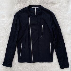 Zara Black Jacket with Silver Zippers